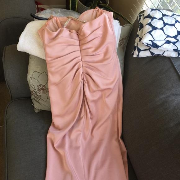 FAVIANA DESIGNER PROM/PAGEANT STRAPLESS GOWN MAXI DRESS PINK WHITE HOT HAWAI’I - Picture 8 of 9